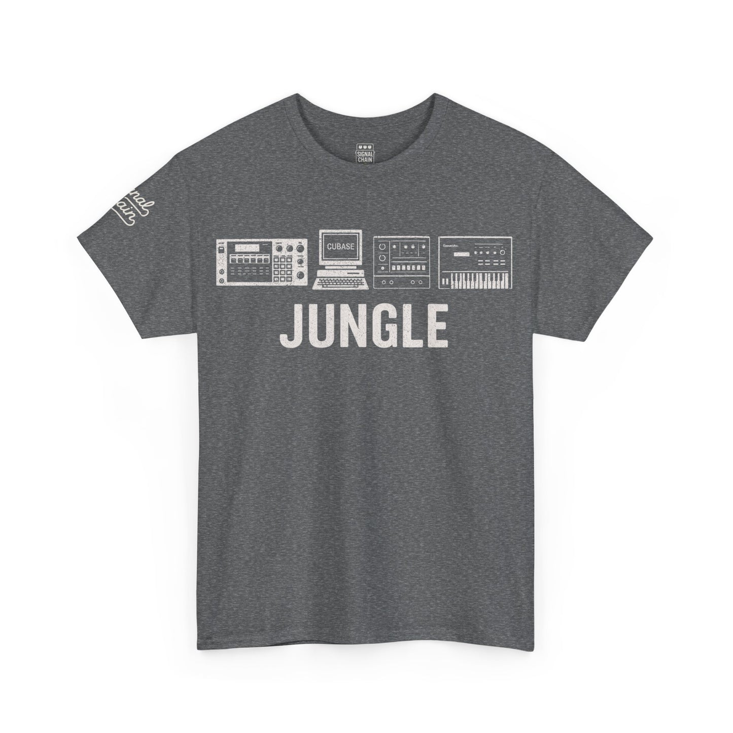 Jungle Music T-Shirt – Vintage Gear Graphic Tee for Drum & Bass and Rave Culture Fans