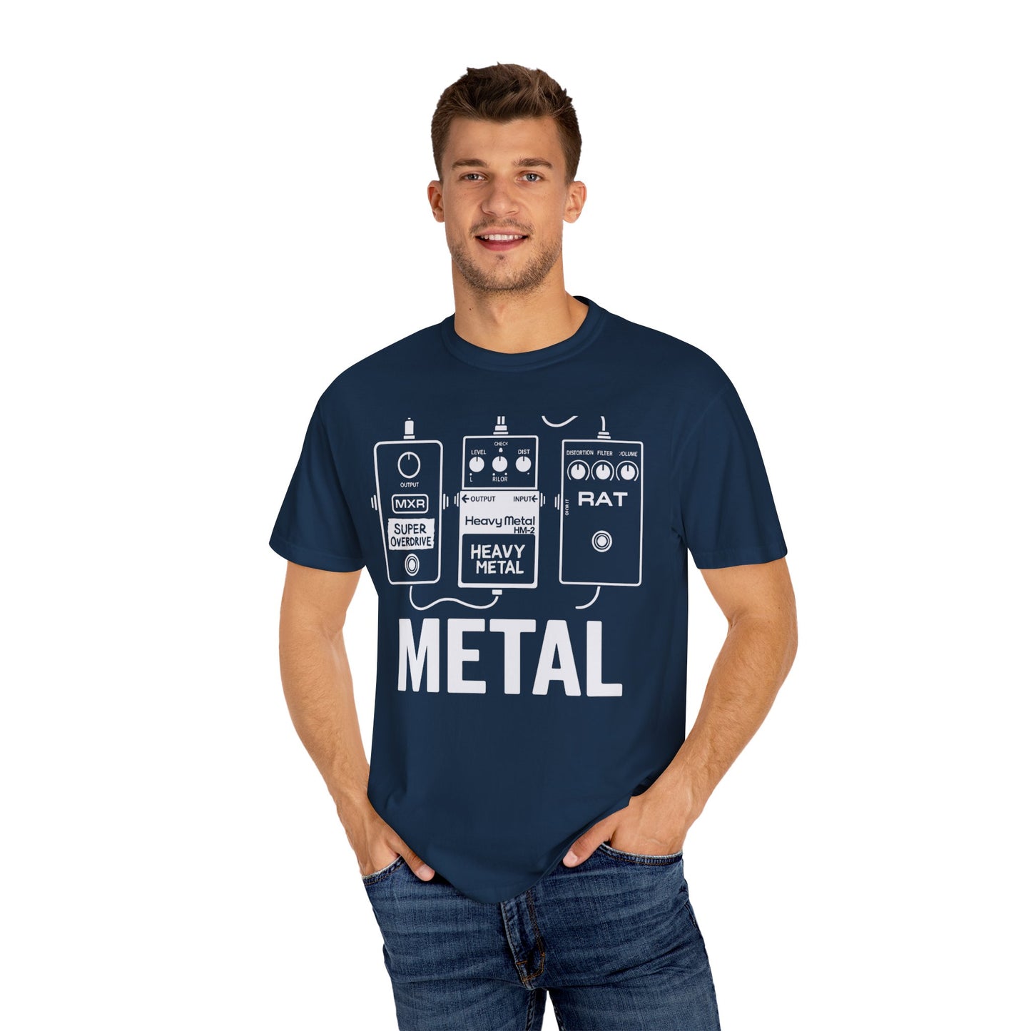 "Metal" Guitar Pedal T-Shirt — for Heavy Tone Lovers