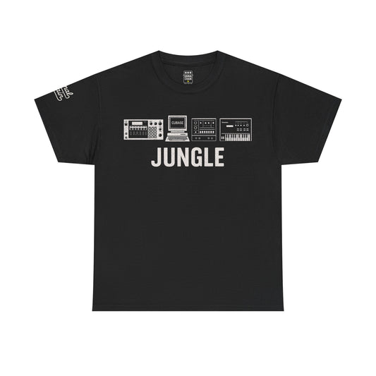 Jungle Music T-Shirt – Vintage Gear Graphic Tee for Drum & Bass and Rave Culture Fans