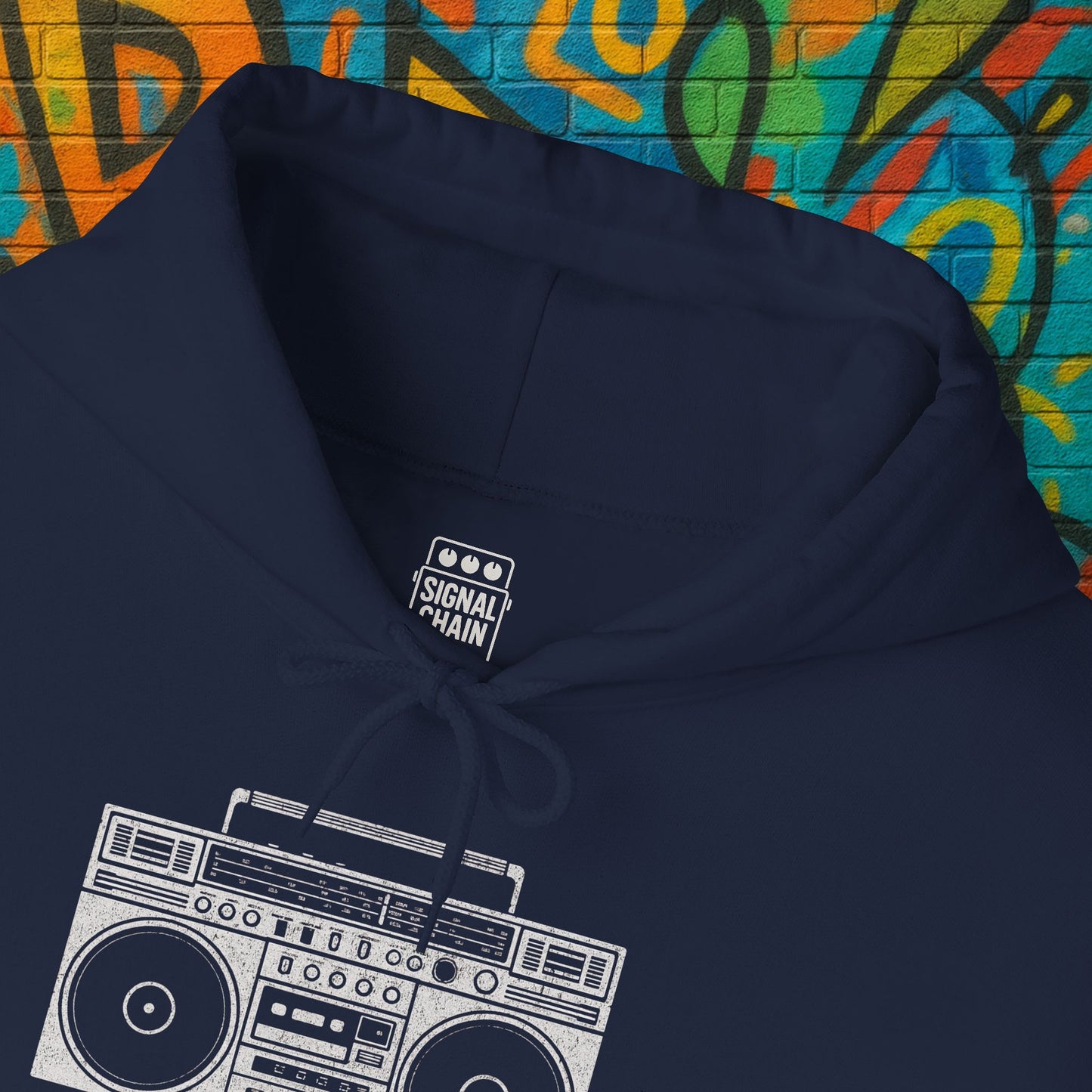 Hip Hop Boombox Hoodie – Retro Unisex Sweatshirt for Old School Music Lovers & Streetwear Fans