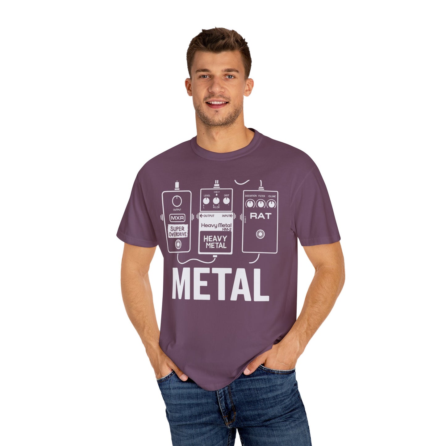 "Metal" Guitar Pedal T-Shirt — for Heavy Tone Lovers