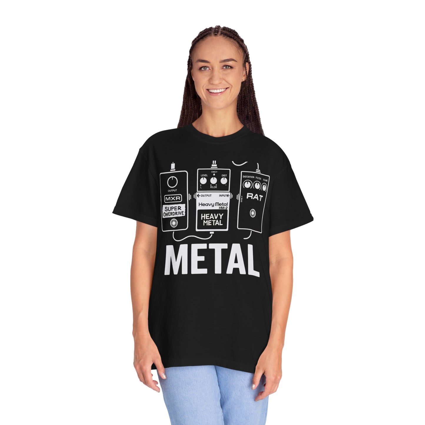 "Metal" Guitar Pedal T-Shirt — for Heavy Tone Lovers