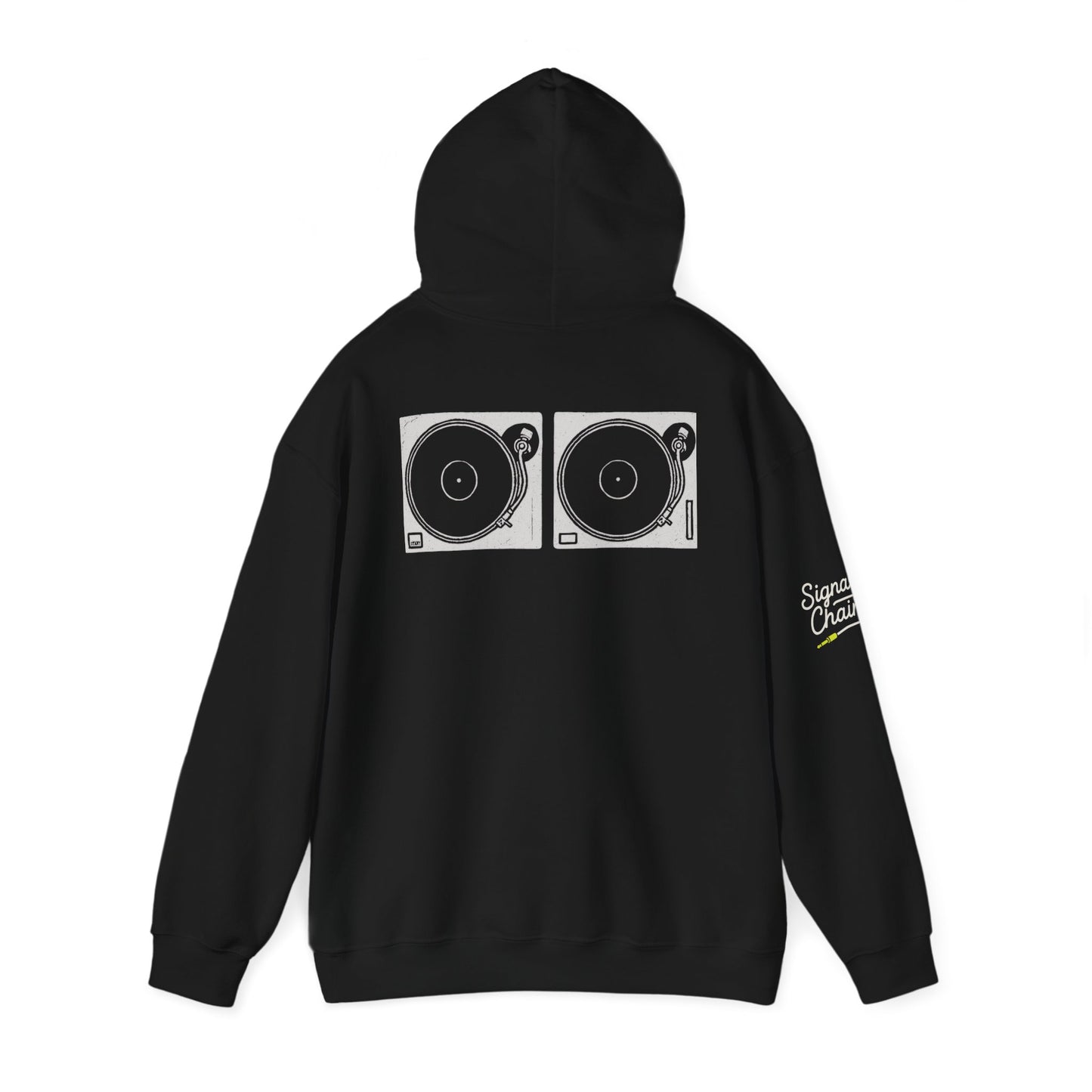 Hip Hop Turntable Hoodie – Unisex Heavy Blend Sweatshirt for DJs, Music Lovers & Streetwear Fans