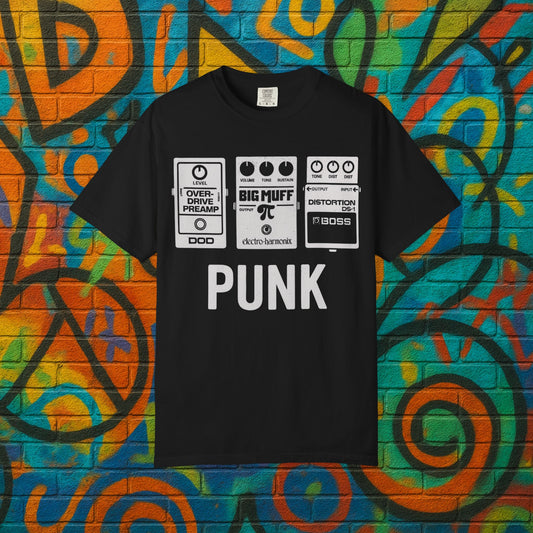 "Punk" Guitar Pedal T-Shirt — Raw Sound and DIY Spirit