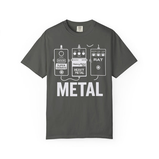 "Metal" Guitar Pedal T-Shirt — for Heavy Tone Lovers