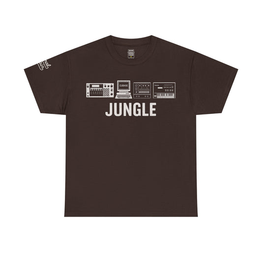 Jungle Music T-Shirt – Vintage Gear Graphic Tee for Drum & Bass and Rave Culture Fans
