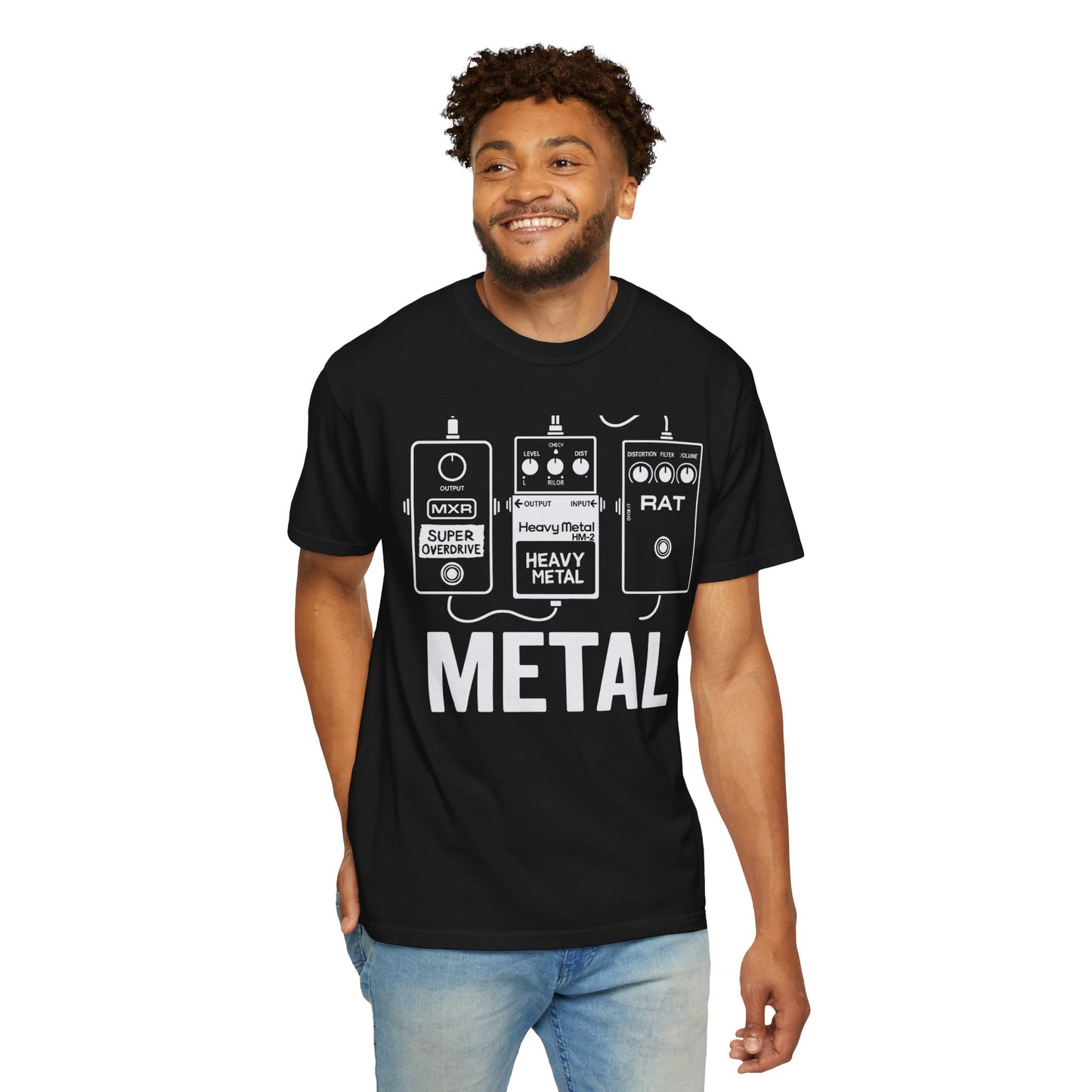 "Metal" Guitar Pedal T-Shirt — for Heavy Tone Lovers