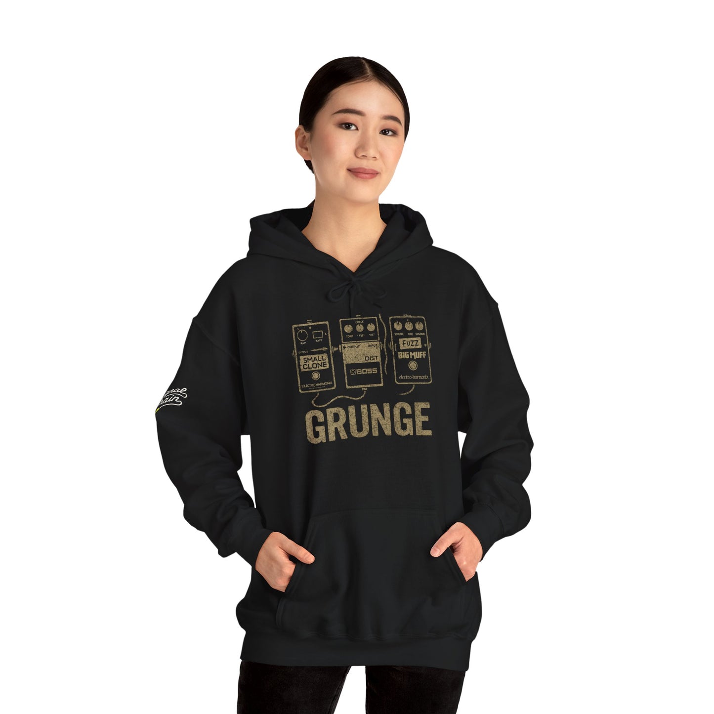 "Grunge" Hoodie — Unisex Pullover Hoodie Inspired by Iconic Guitar Pedals and 90s Alternative Sound