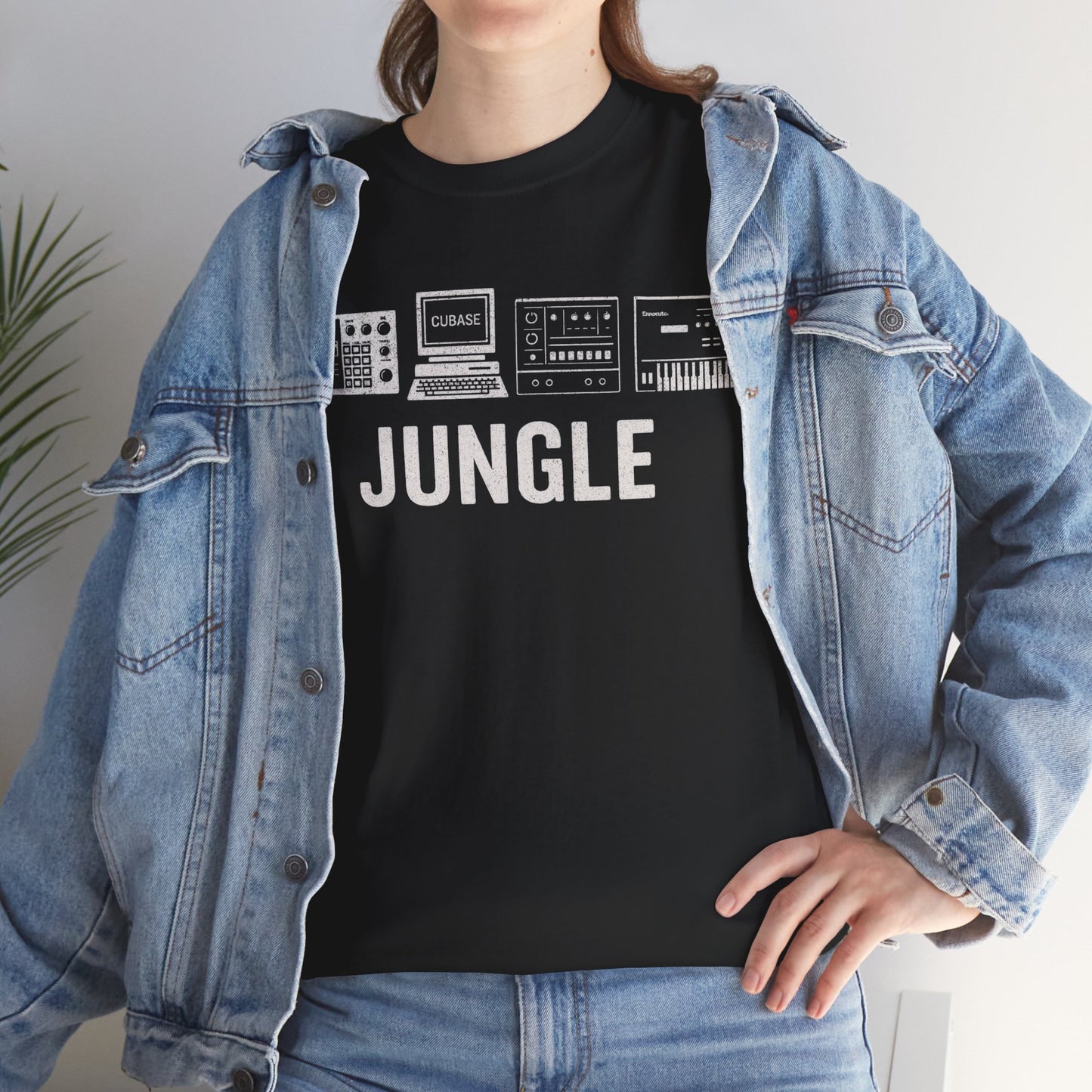 Jungle Music T-Shirt – Vintage Gear Graphic Tee for Drum & Bass and Rave Culture Fans