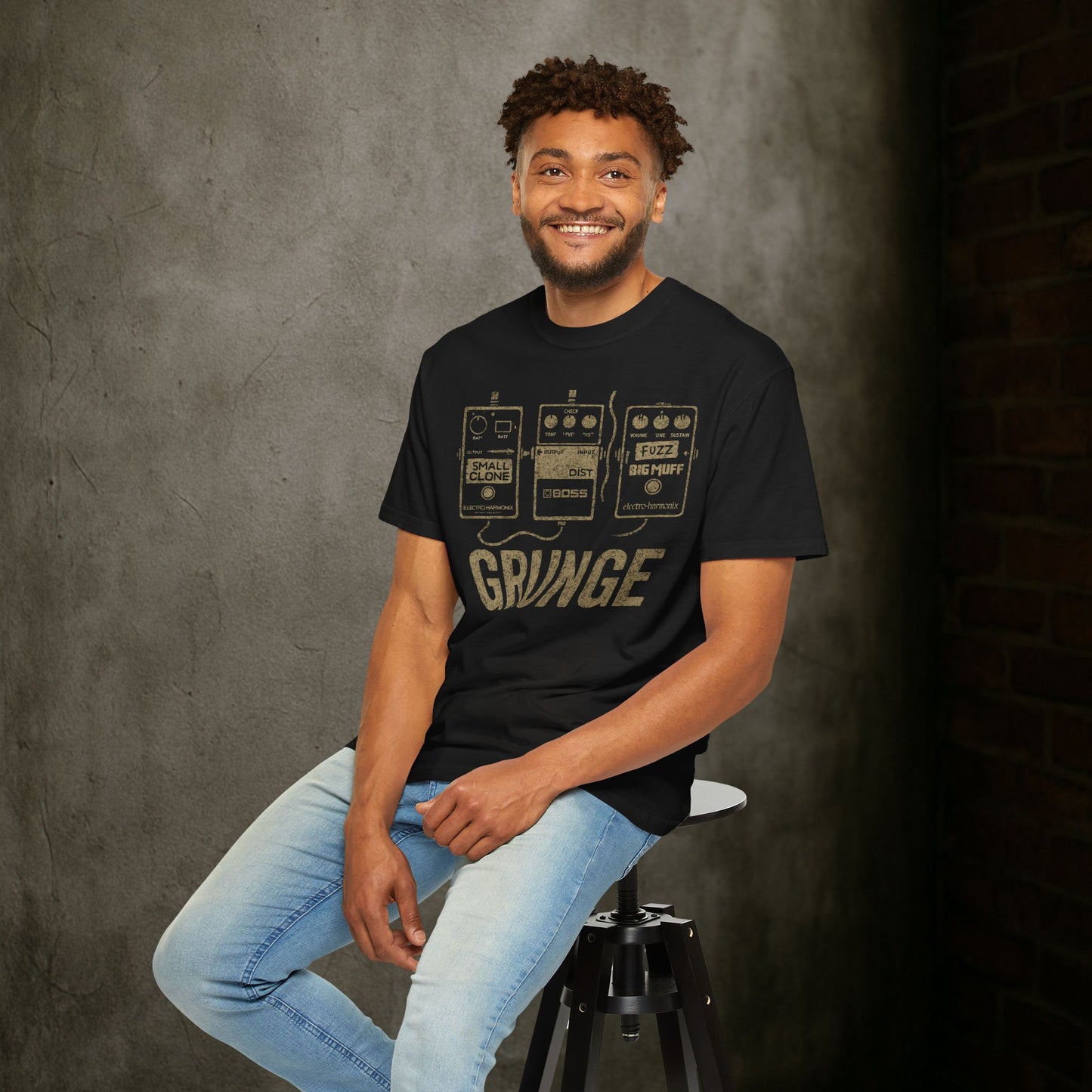 "Grunge" Guitar Pedal T-Shirt — Inspired by Iconic Pedals