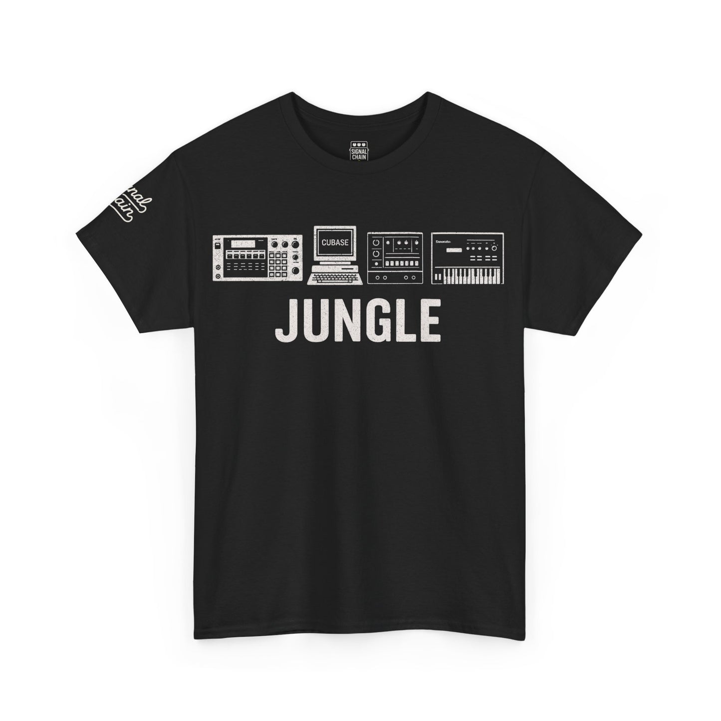 Jungle Music T-Shirt – Vintage Gear Graphic Tee for Drum & Bass and Rave Culture Fans