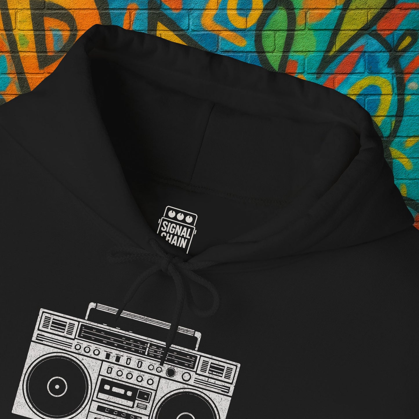 Hip Hop Boombox Hoodie – Retro Unisex Sweatshirt for Old School Music Lovers & Streetwear Fans