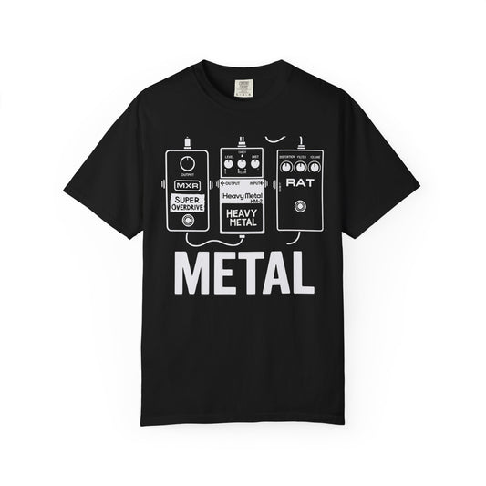 "Metal" Guitar Pedal T-Shirt — for Heavy Tone Lovers
