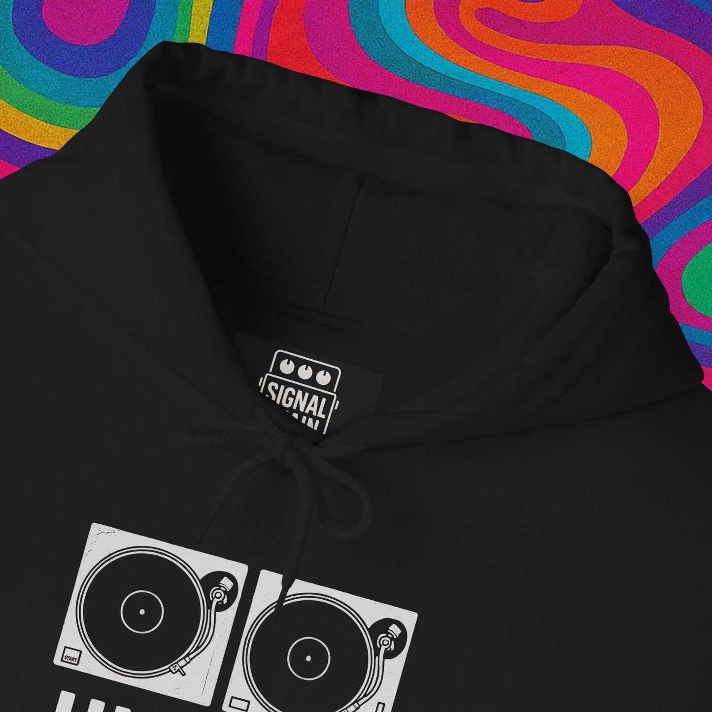 Hip Hop Turntable Hoodie – Unisex Heavy Blend Sweatshirt for DJs, Music Lovers & Streetwear Fans