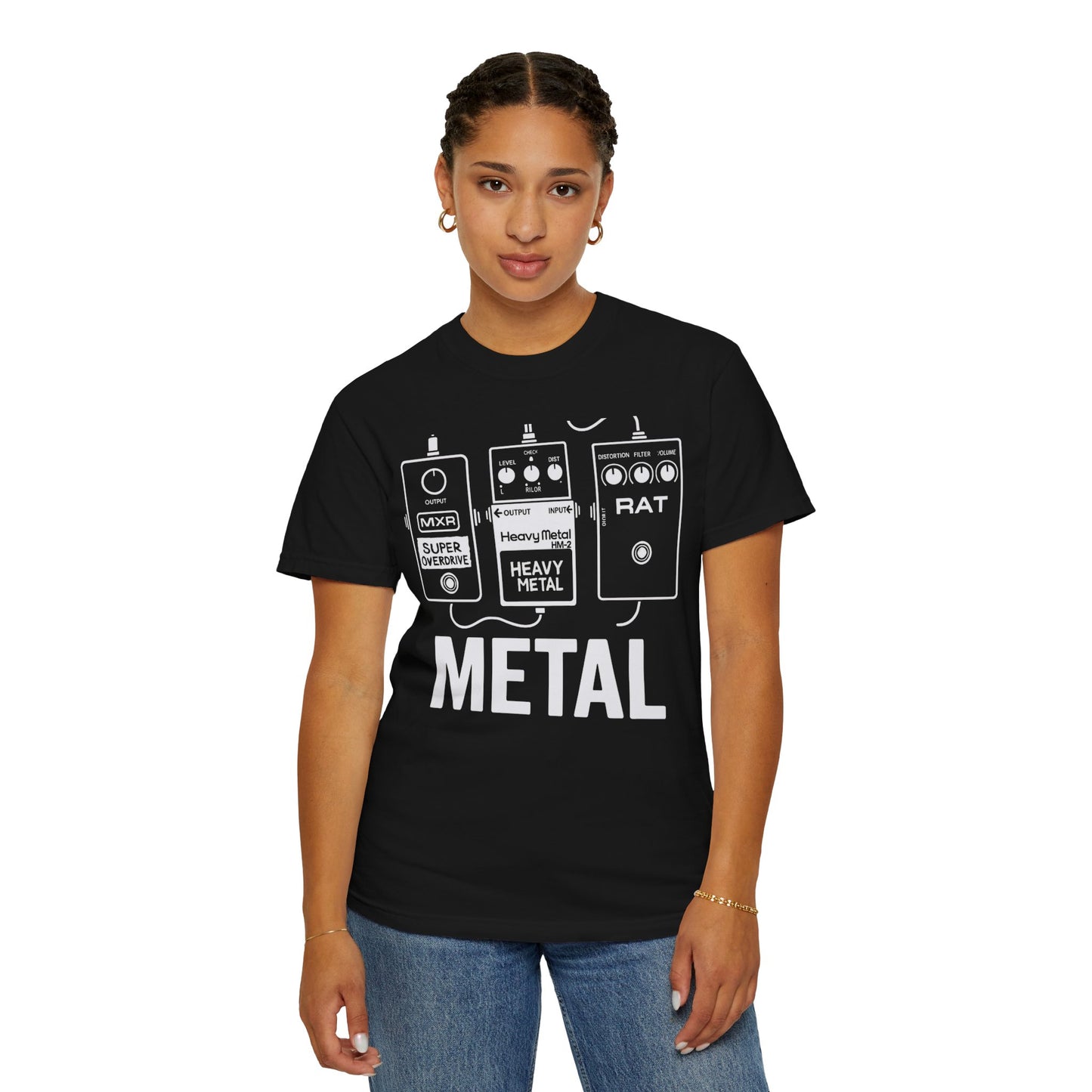 "Metal" Guitar Pedal T-Shirt — for Heavy Tone Lovers