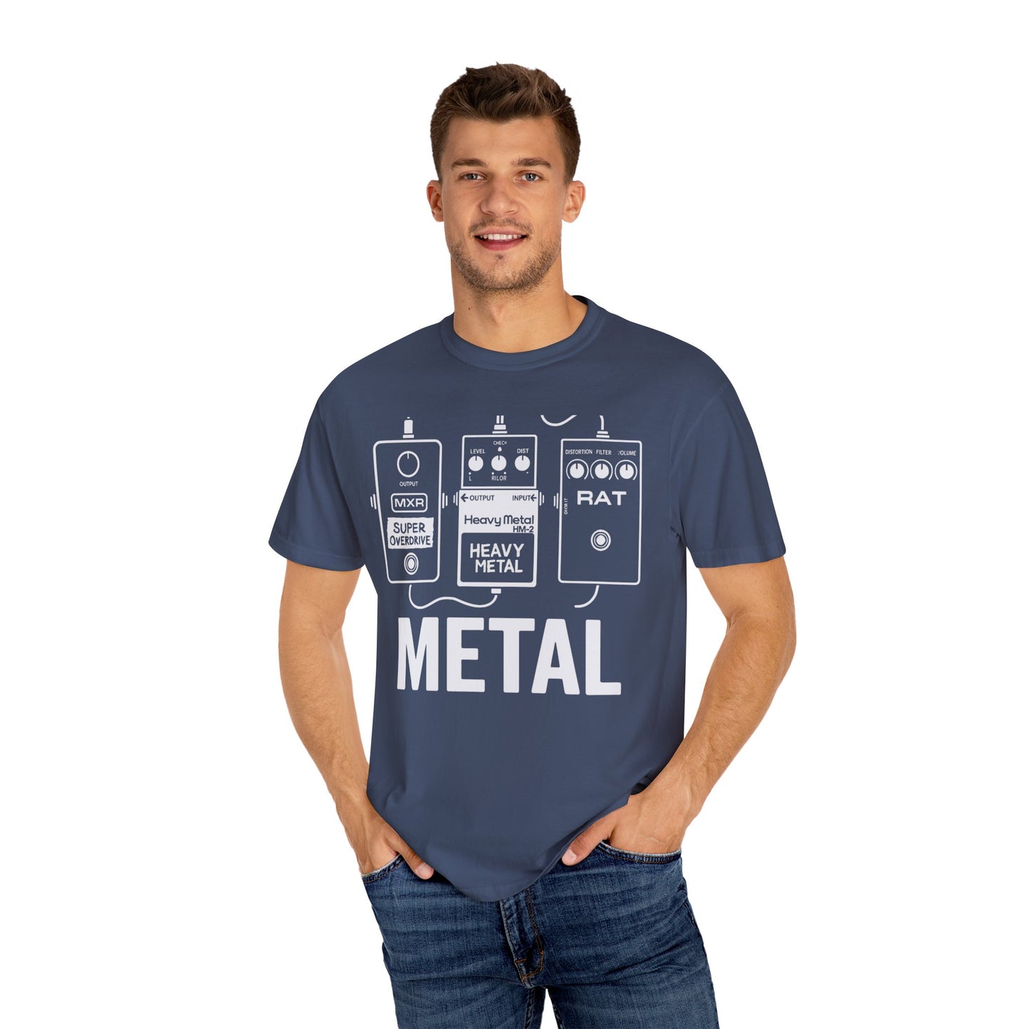 "Metal" Guitar Pedal T-Shirt — for Heavy Tone Lovers