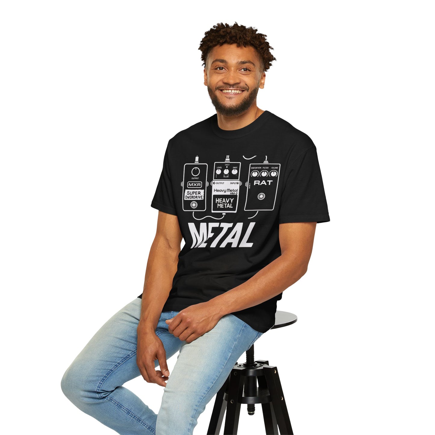 "Metal" Guitar Pedal T-Shirt — for Heavy Tone Lovers