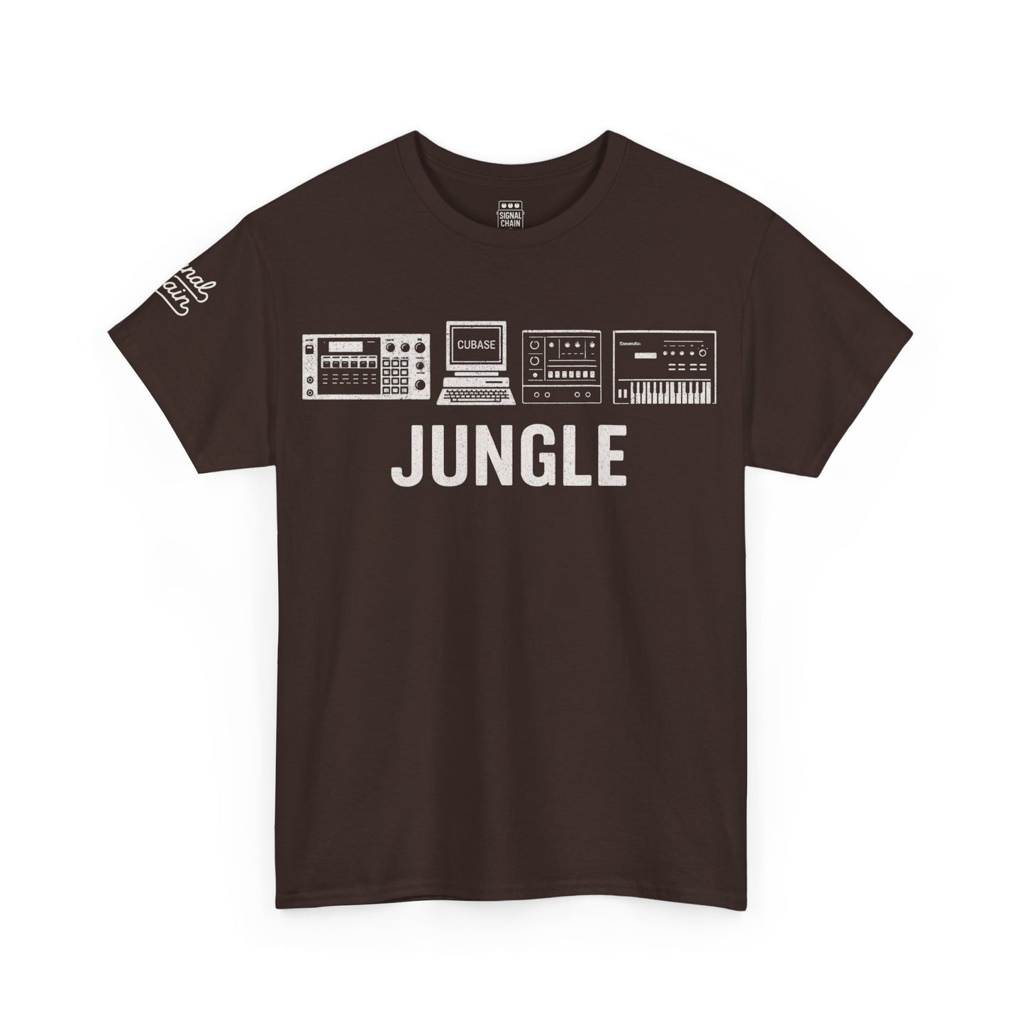 Jungle Music T-Shirt – Vintage Gear Graphic Tee for Drum & Bass and Rave Culture Fans
