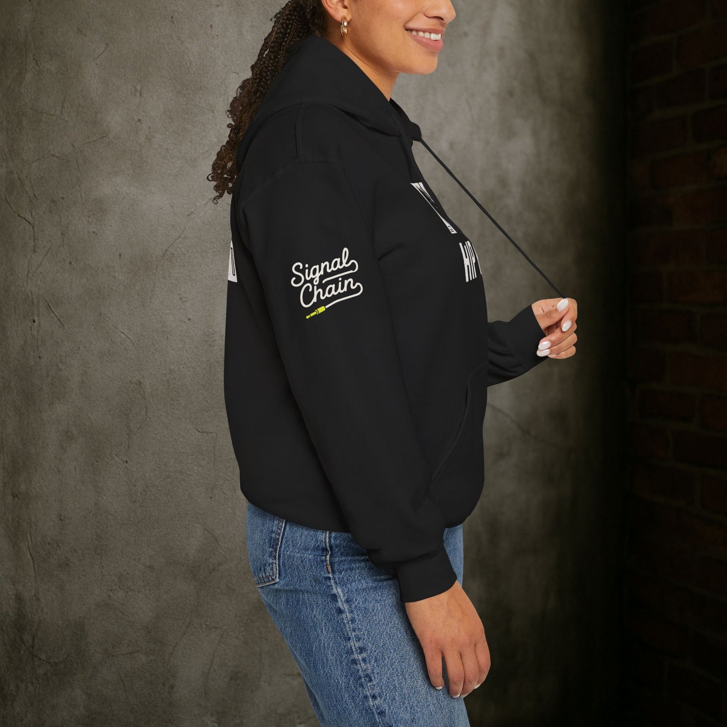 Hip Hop Turntable Hoodie – Unisex Heavy Blend Sweatshirt for DJs, Music Lovers & Streetwear Fans
