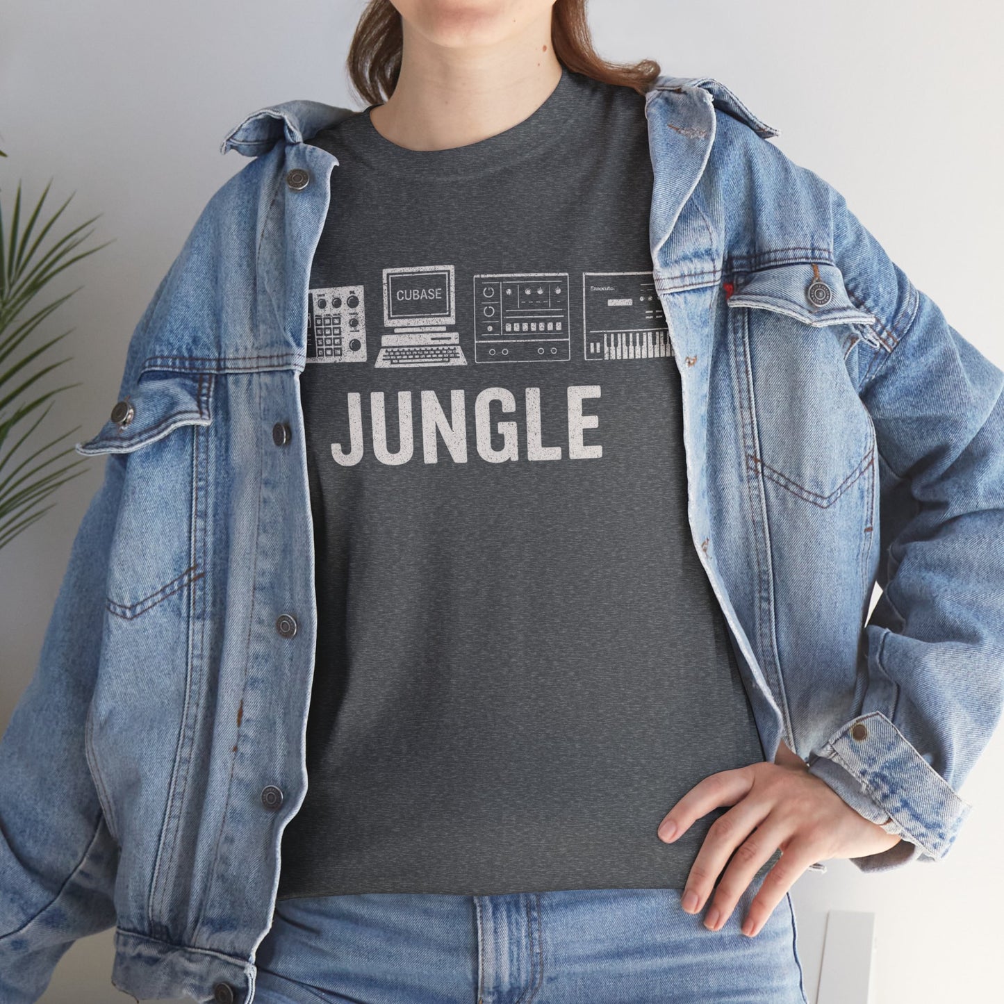 Jungle Music T-Shirt – Vintage Gear Graphic Tee for Drum & Bass and Rave Culture Fans