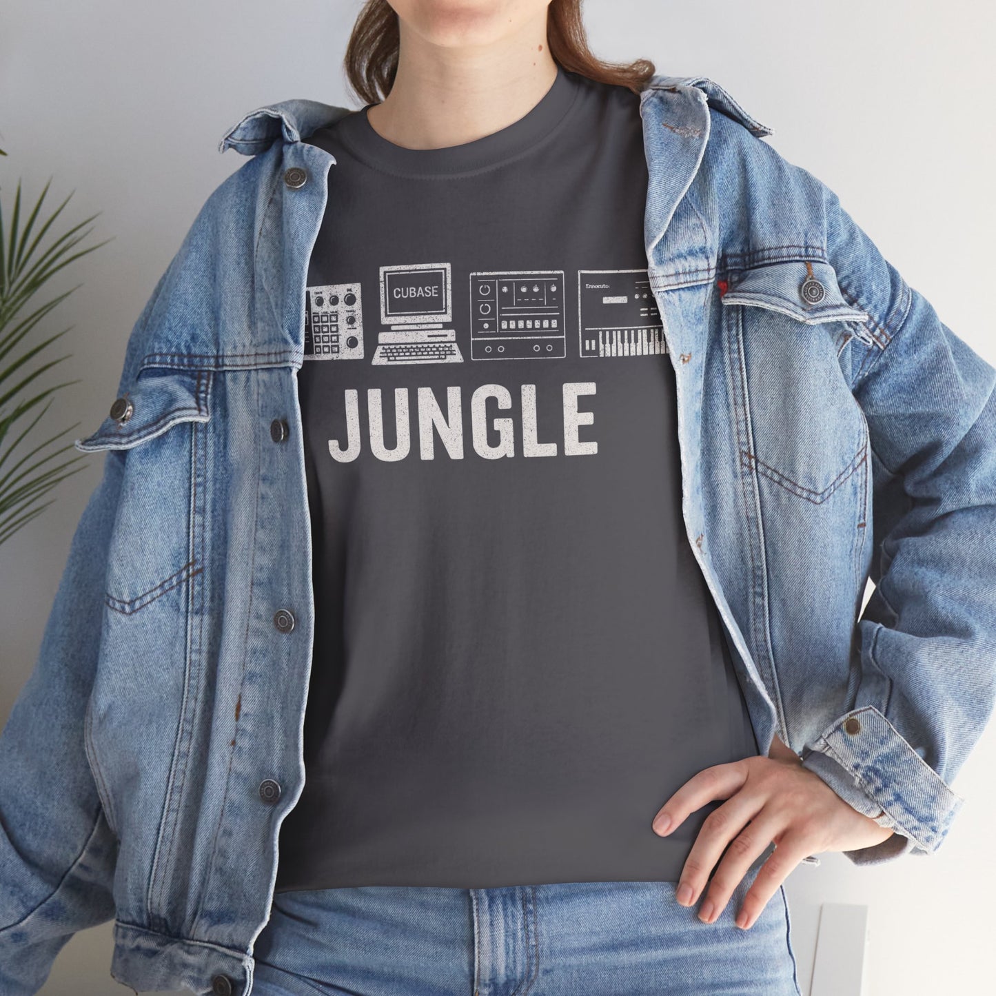 Jungle Music T-Shirt – Vintage Gear Graphic Tee for Drum & Bass and Rave Culture Fans