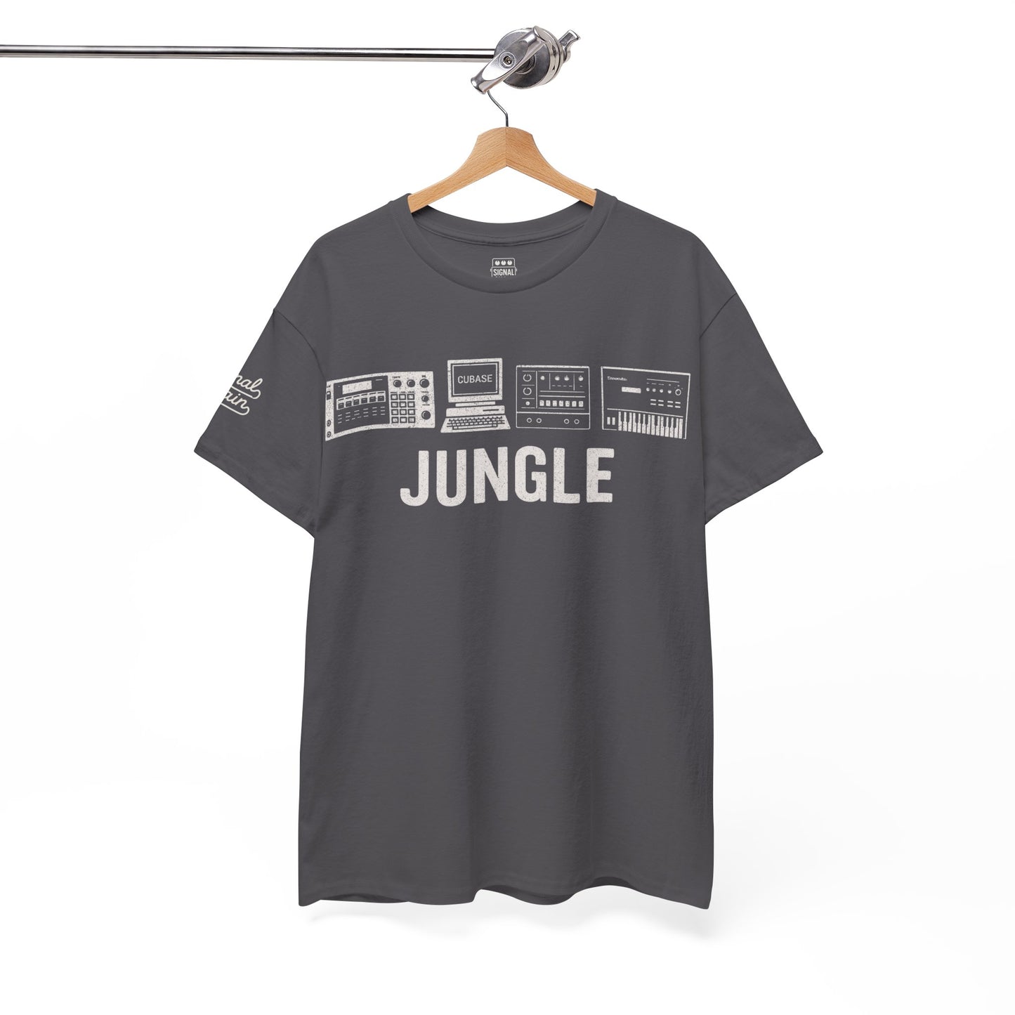 Jungle Music T-Shirt – Vintage Gear Graphic Tee for Drum & Bass and Rave Culture Fans