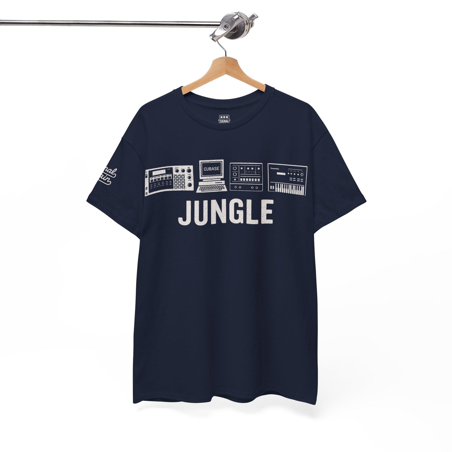 Jungle Music T-Shirt – Vintage Gear Graphic Tee for Drum & Bass and Rave Culture Fans