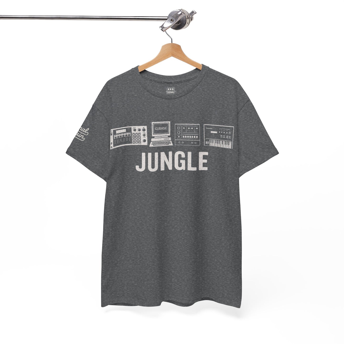 Jungle Music T-Shirt – Vintage Gear Graphic Tee for Drum & Bass and Rave Culture Fans
