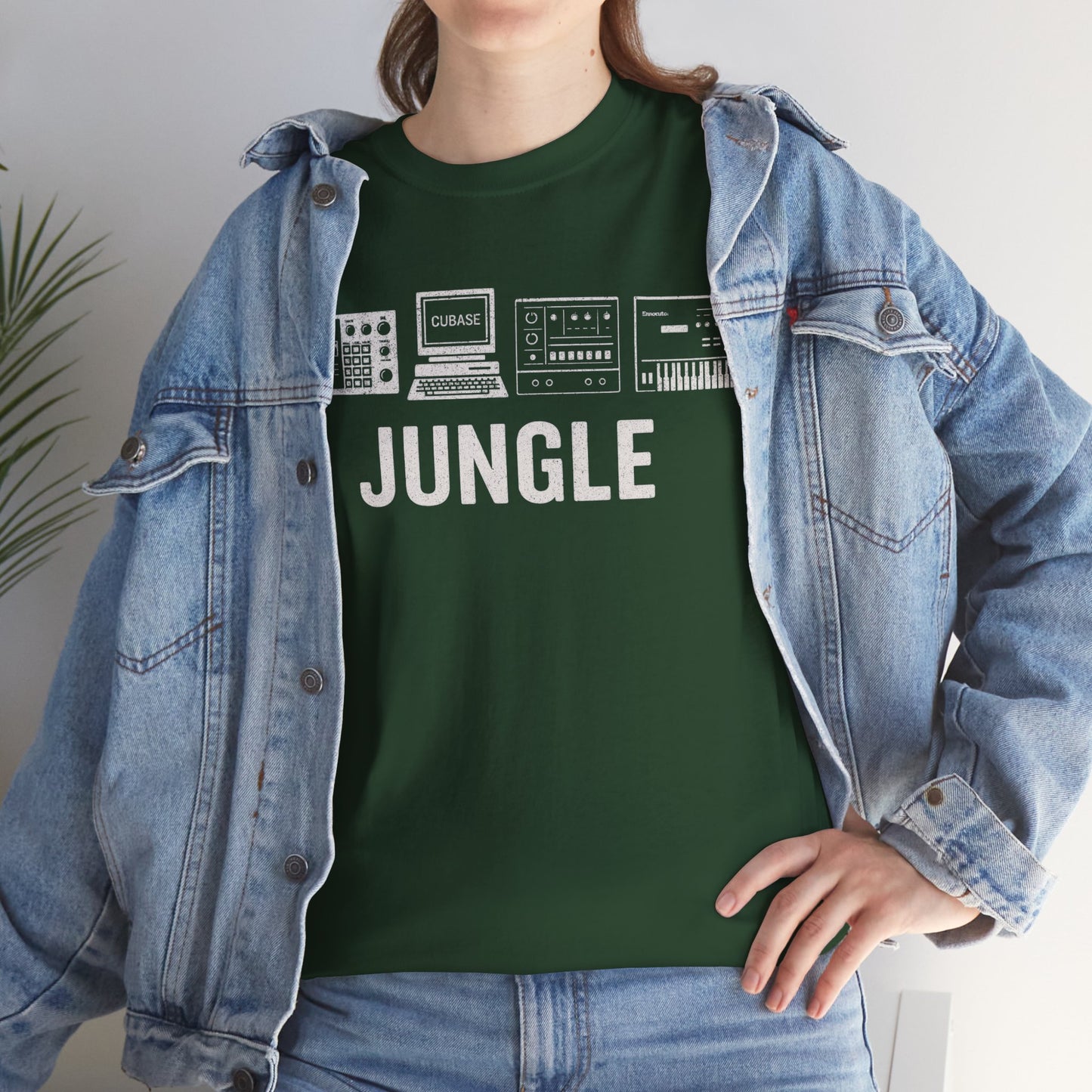 Jungle Music T-Shirt – Vintage Gear Graphic Tee for Drum & Bass and Rave Culture Fans