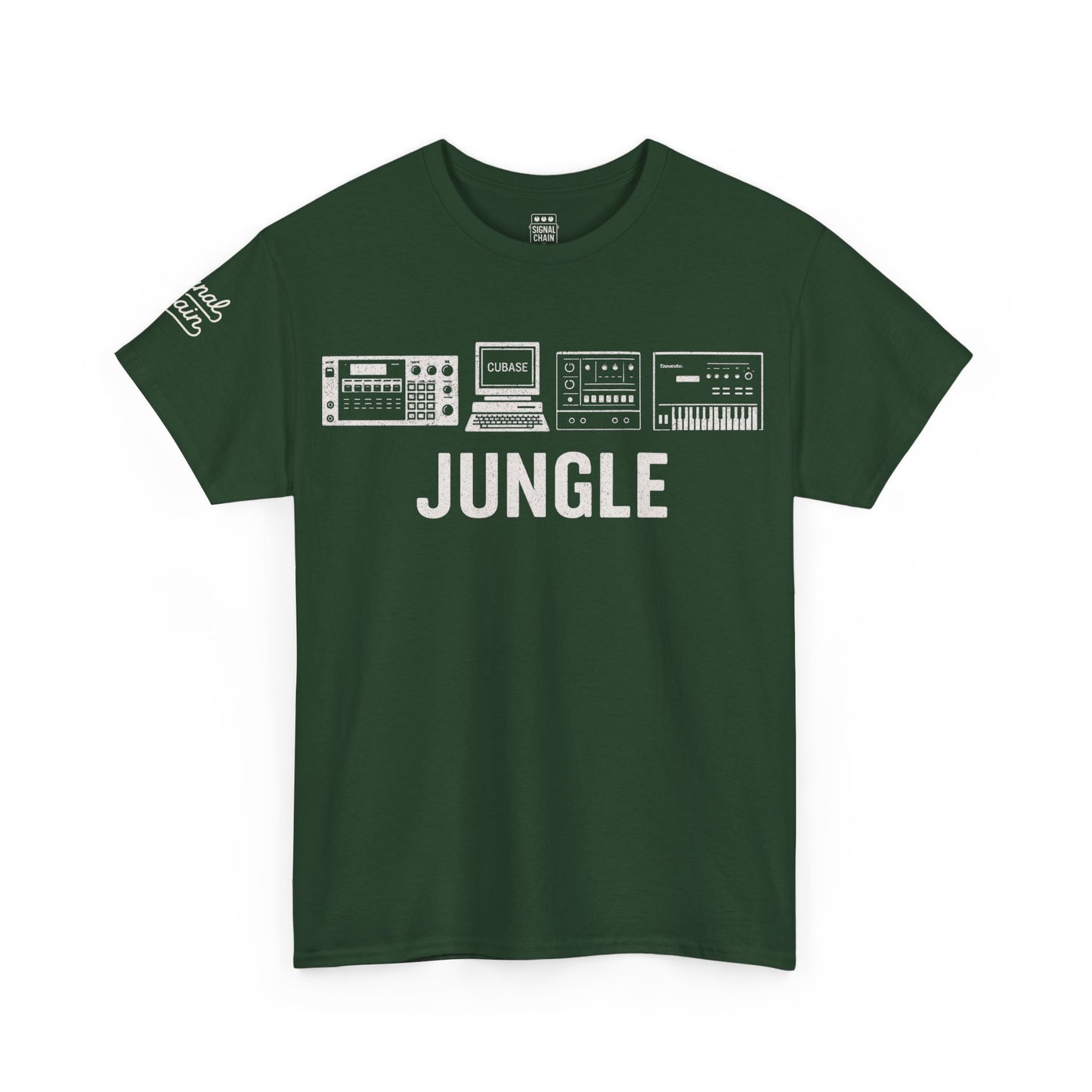 Jungle Music T-Shirt – Vintage Gear Graphic Tee for Drum & Bass and Rave Culture Fans